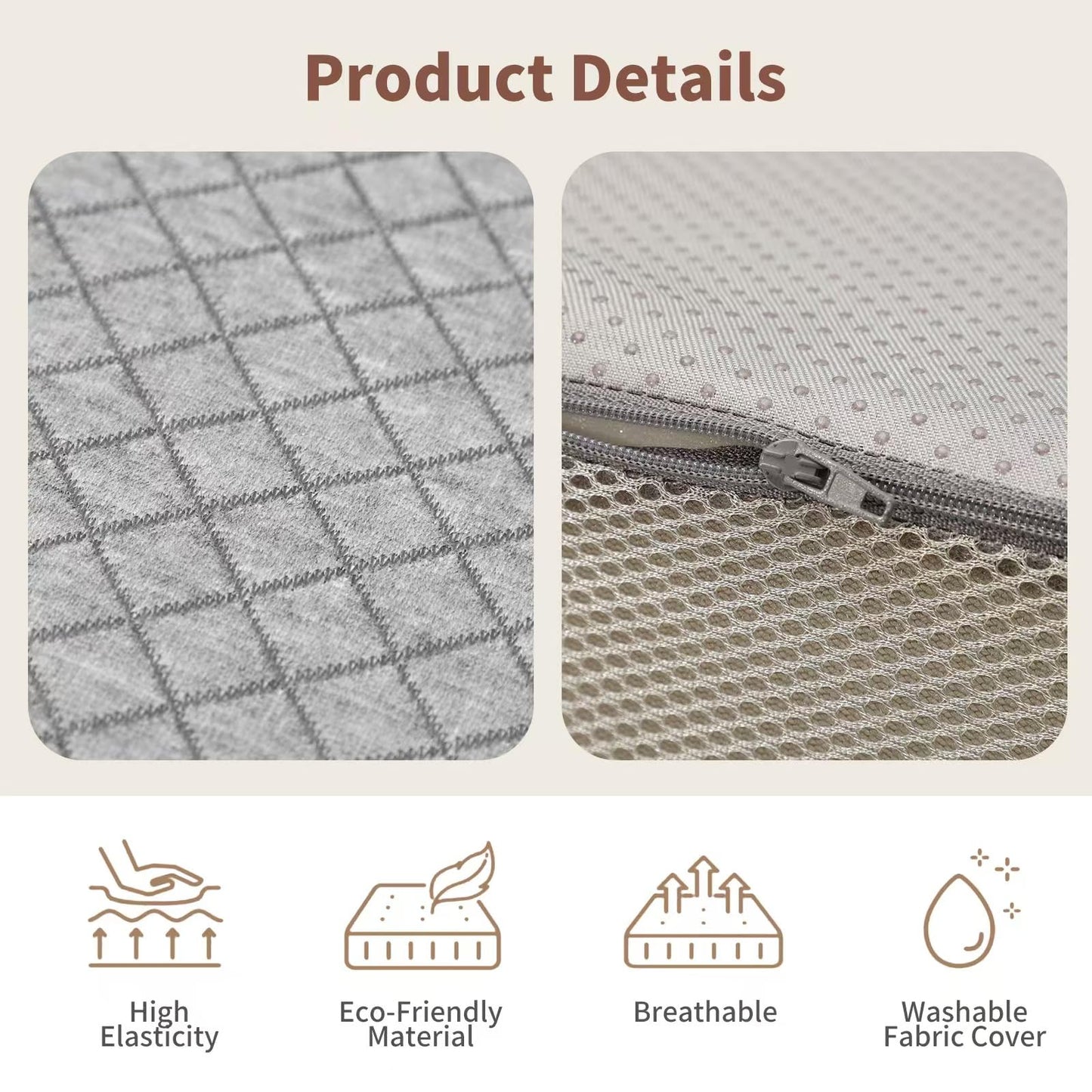 Gwydre Tri-fold 190 * 90 * 15cm Single Memory Foam Mattress