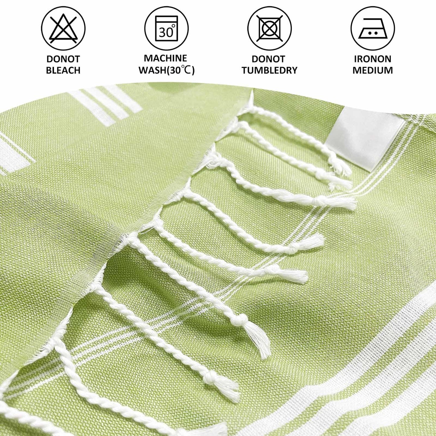 Ouxiaobai Turkish Beach Towel Oversized - 40"x70" Quick Dry Sand Free Thin Beach Towels for Adults, Extra Large Lightweigh Travel Towel(Apple Green)