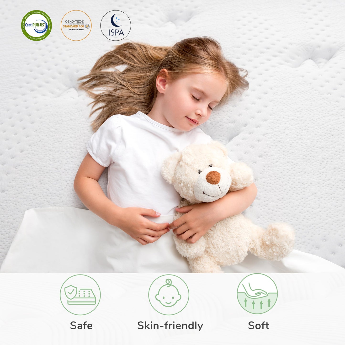 Novilla Gel Memory Foam Pocket Sprung Mattress, 8 Inch King Size Mattress Medium Firm