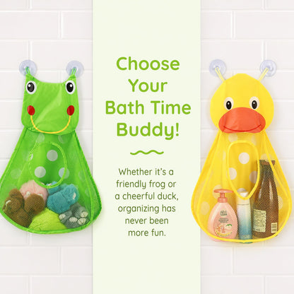 QIANSSE 2-Pack Bath Toy Storage Bag with Suction Cups
