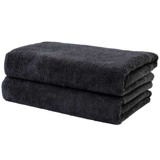 POLYTE Professional Quick Dry Lint Free Microfibre Hair Drying Salon Towel, 50x101 cm, 2 Pack