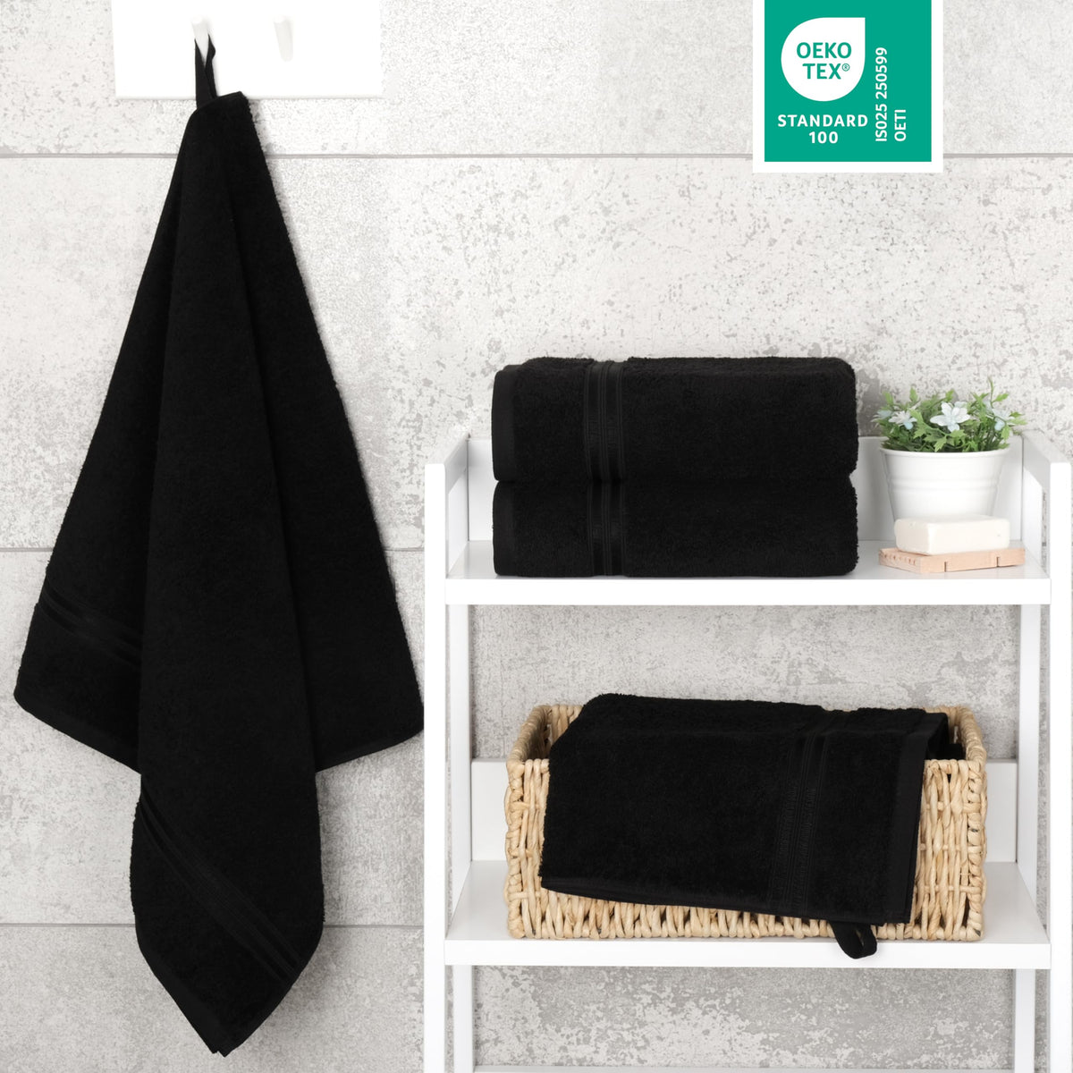 Hammetex Bathrobe 100% Cotton Unisex for Men and Women Quality 400 g/m² Quality Soft Absorbent Terry Towelling Bathrobe for Couples with Pockets