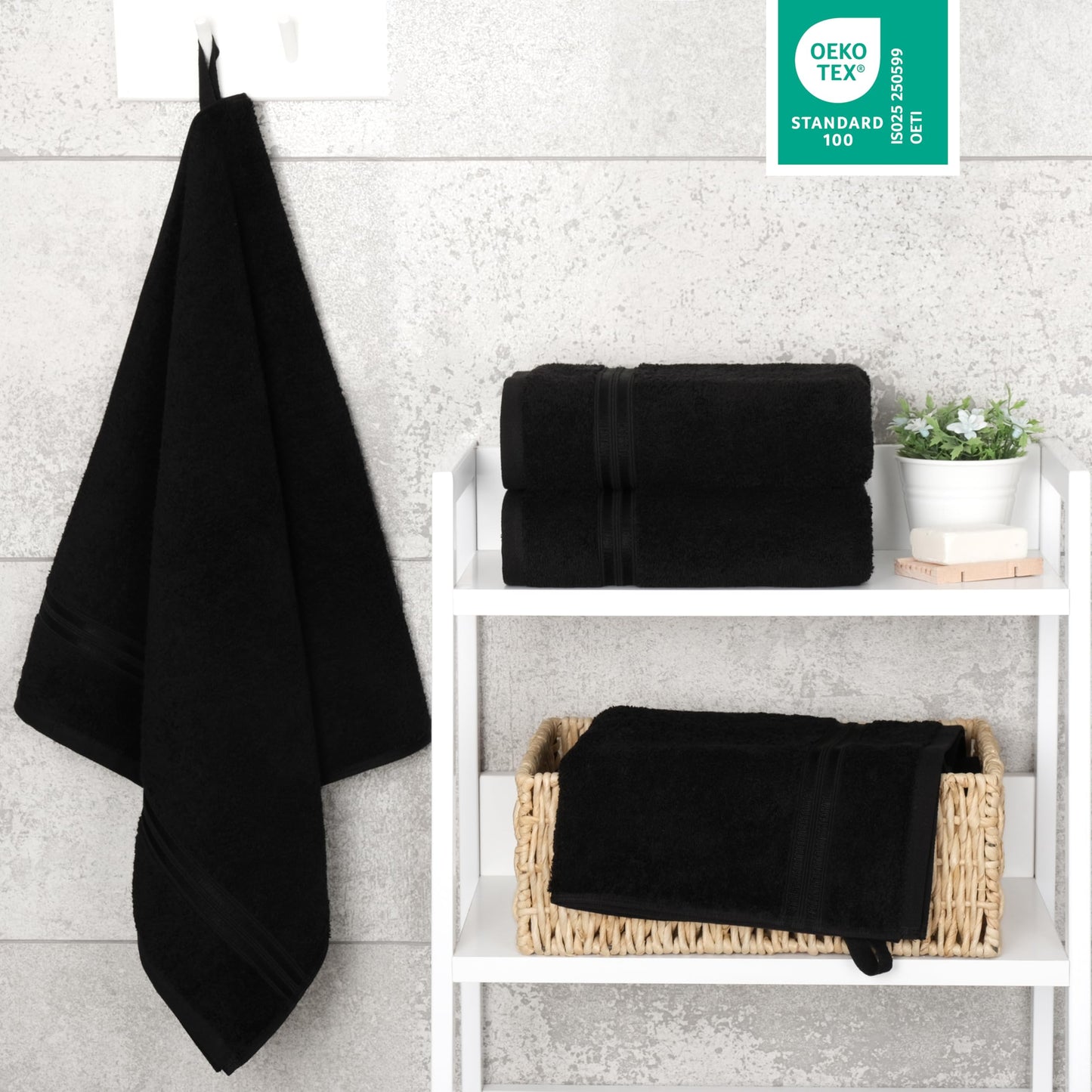 Hammetex Bathrobe 100% Cotton Unisex for Men and Women Quality 400 g/m² Quality Soft Absorbent Terry Towelling Bathrobe for Couples with Pockets