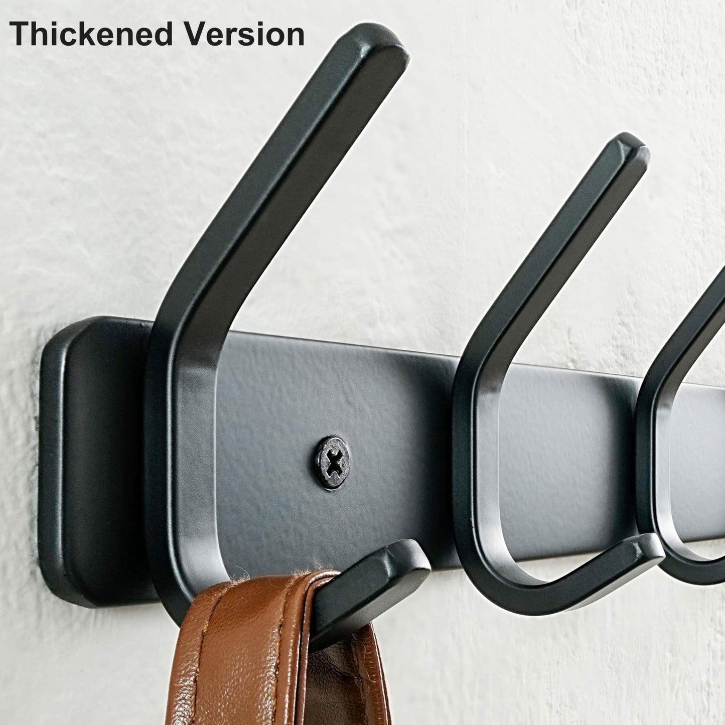 HONSKY Coat Rack Wall Mounted, Towel Rack,Metal Wall Coat Hanger with 7 Double Hooks (14 Hooks), for Hanging Coat, Hat, Bag, Umbrella