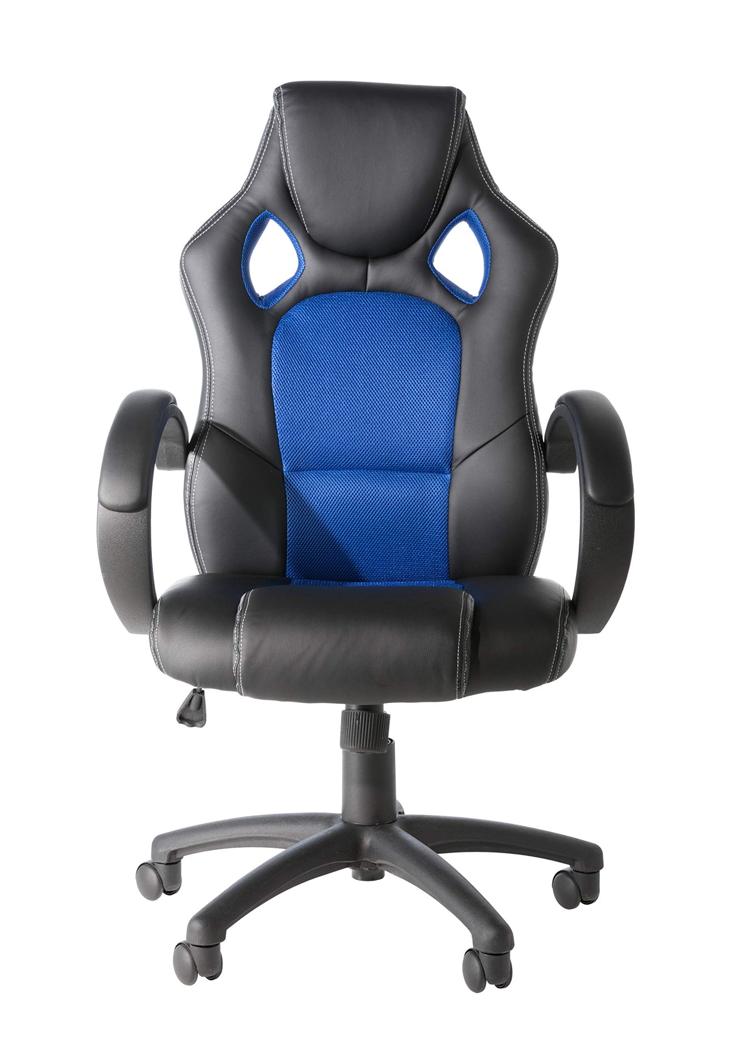 Alphason,AOC5006BLU,Daytona Faux Leather Racing Chair - Blue fabric insert,Blue fabric insert