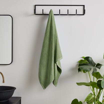 Catherine Lansfield Quick Dry Cotton 50x85cm Hand Towel Sage Green