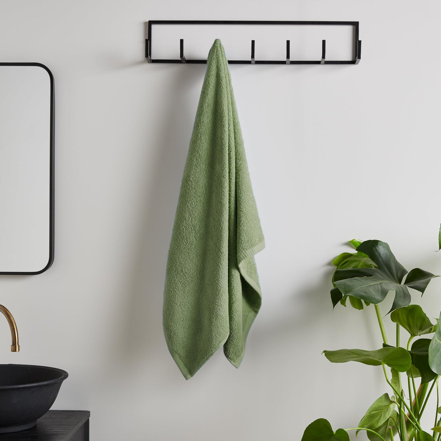 Catherine Lansfield Quick Dry Cotton 70x120cm Bath Towel Sage Green