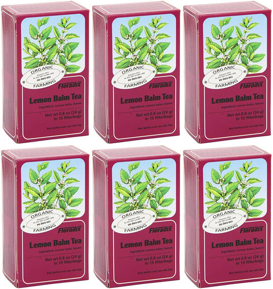 Floradix Lemon Balm Organic Herbal Tea 15 Bag (Pack of 6)