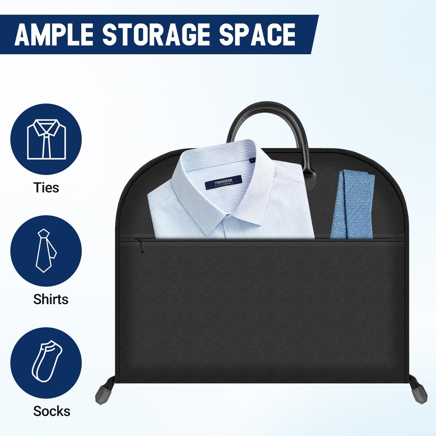 Suit Bags for Men 100 x 60 CM, Premium Oxford Fabric Garment Bags Dust-Proof & Prevent Moths Suit Cover | Clothes Covers - Ideal for Travel