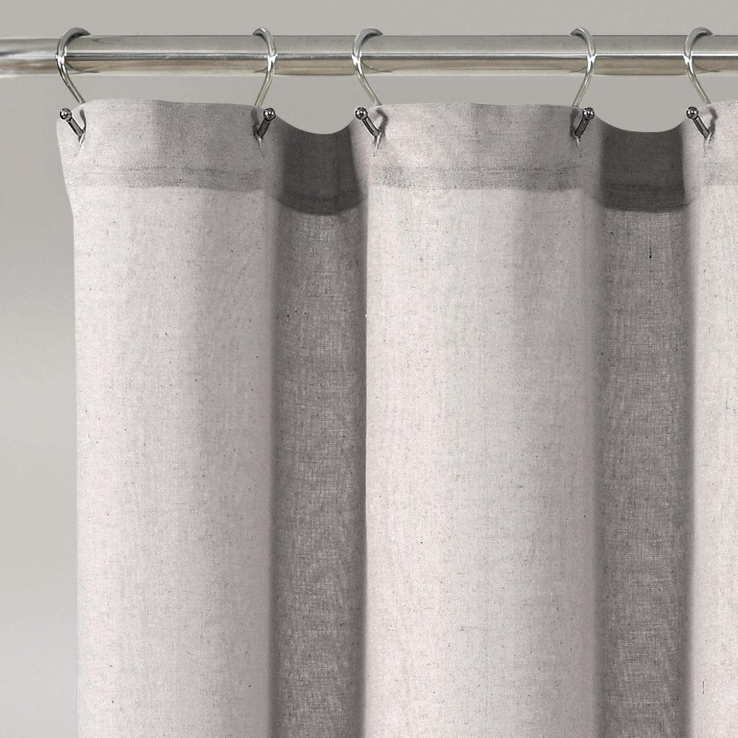 Lush Decor Linen Button Shower Curtain, 72 in x 84 in (Wide x Long)