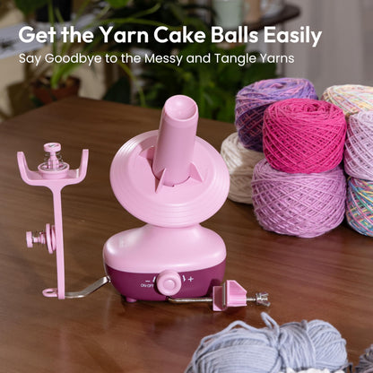 Etcokei Yarn Winder, Electric Wool Winder for Crocheting, Compact Yarn Cake Winder with Strong Tension Stepless Speed, Automatic Yarn Ball Winder Yarn