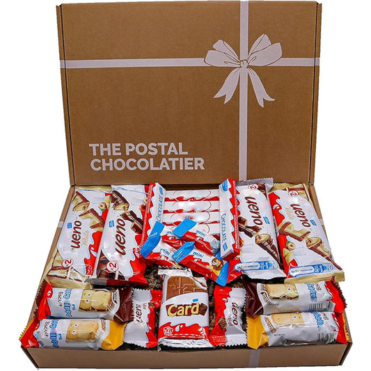 Bueno Hamper Box with White Chocolate and Kinder Card, Perfect Large Variety Premium Selection Box for Last Minute Gifts and Birthdays for Both Him
