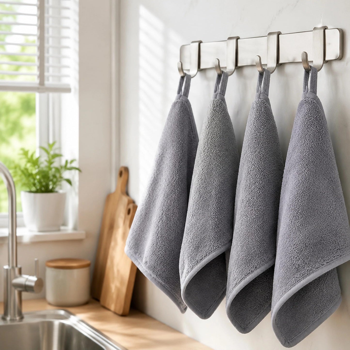 Jenck 40×40cm Microfiber Cleaning Cloth Grey Multipurpose Towel
