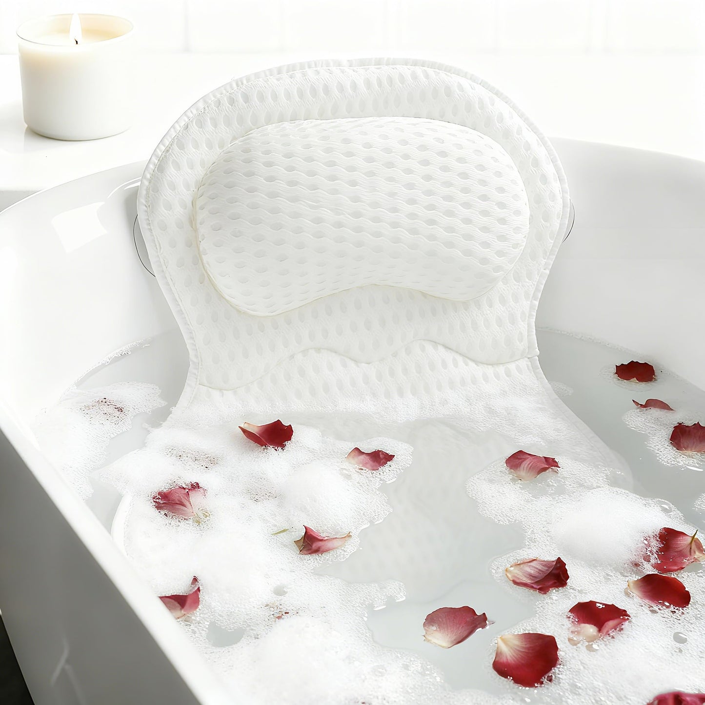 Joeyset Bath Pillows for Tub Luxury, Bath Pillow for Head and Neck, Fit Bathtub Hot Tub Relaxing Gifts for Women