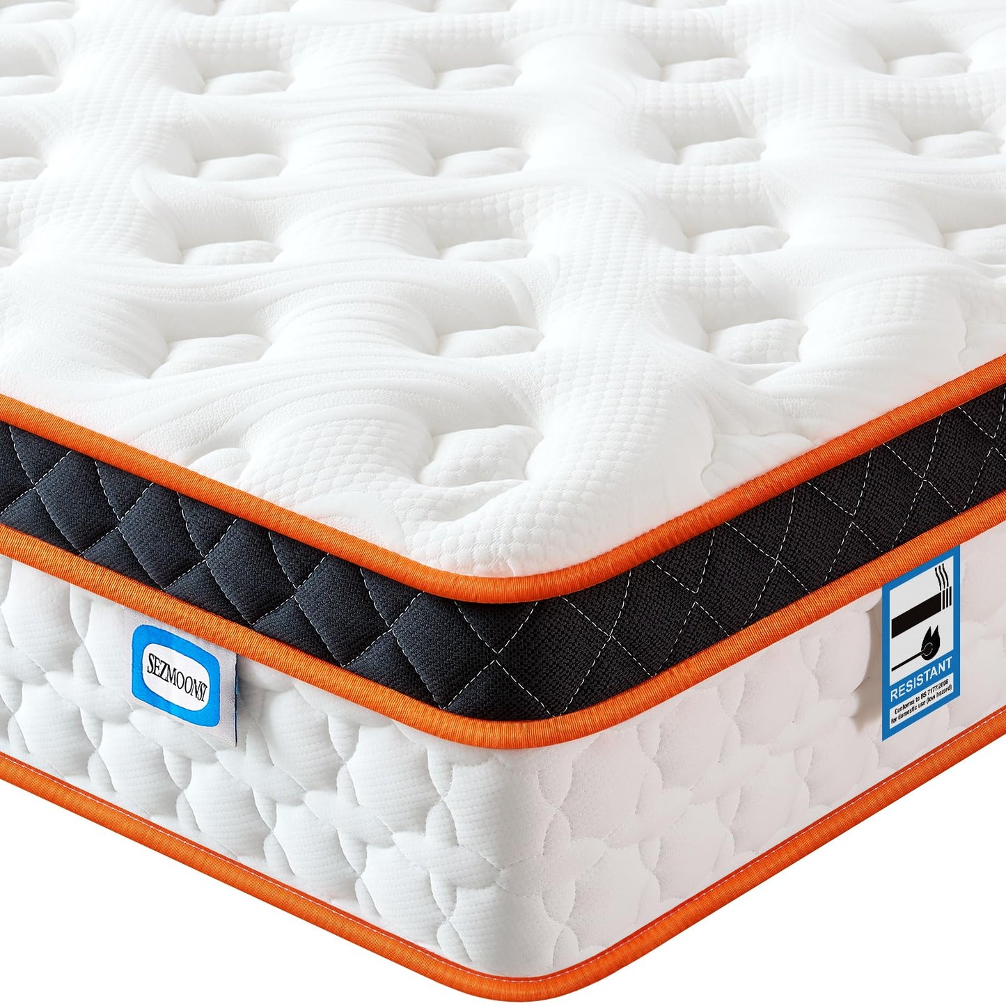 SEZMOONSI Single Mattress 3FT, Gel Memory Foam, Individually Pocket Sprung, Medium Firm, Motion Isolation