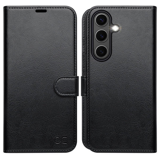 OCASE for Samsung Galaxy S25 FE Case, Premium PU Leather Wallet Phone Case with RFID Blocking, Card Holders, Shockproof TPU Inner Shell Flip Cover for