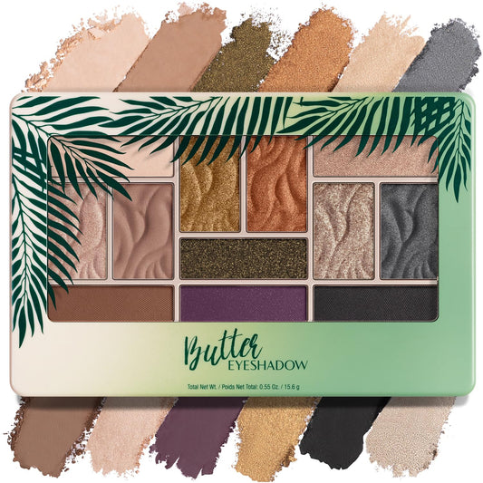Physician's Formula, Inc. - Butter Eyeshadow Palette - Soft and Ultra-Creamy Shadows in 12 Different Shades - Wet or Dry Application - with Tucuma,