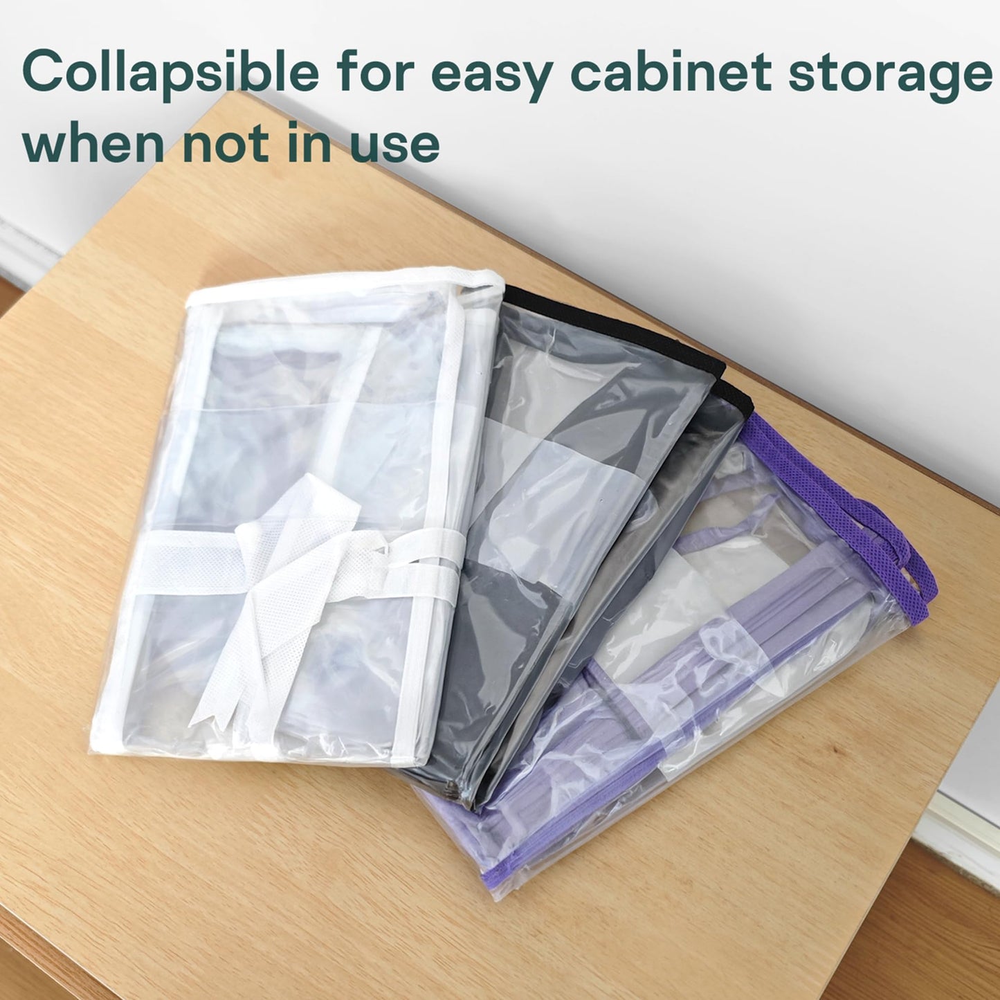 Clothes Storage Bags Foldable Storage Bag, 22L Clear Storage Bags for Clothes, and Blanket Storage Bag for Bedding, CDs, Blankets, Comforters