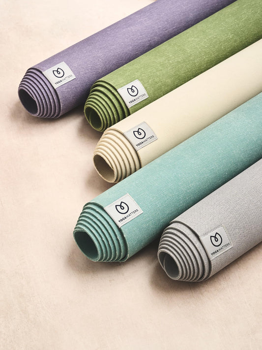 Yogamatters Eco Rise Yoga Mat 3mm | Eco Friendly and Vegan | Natural Tree Rubber | Non-Slip Exercise Mat for Yoga, Pilates, Gym and Fitness (Grey Ice)