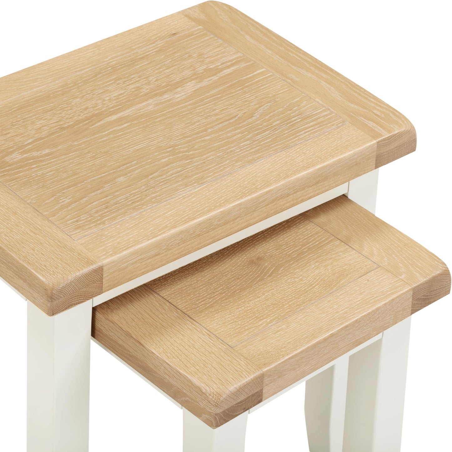 Seconique Windsor Nest Of 2 Tables in Ivory/Oak