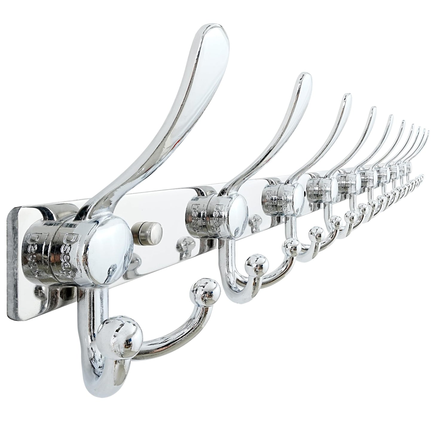 Dseap Coat Rack Wall Mount 94cm, Heavy Duty 2.5mm Base vs Flimsy 1mm, Double-Thick Solid Anti-Snap Hooks