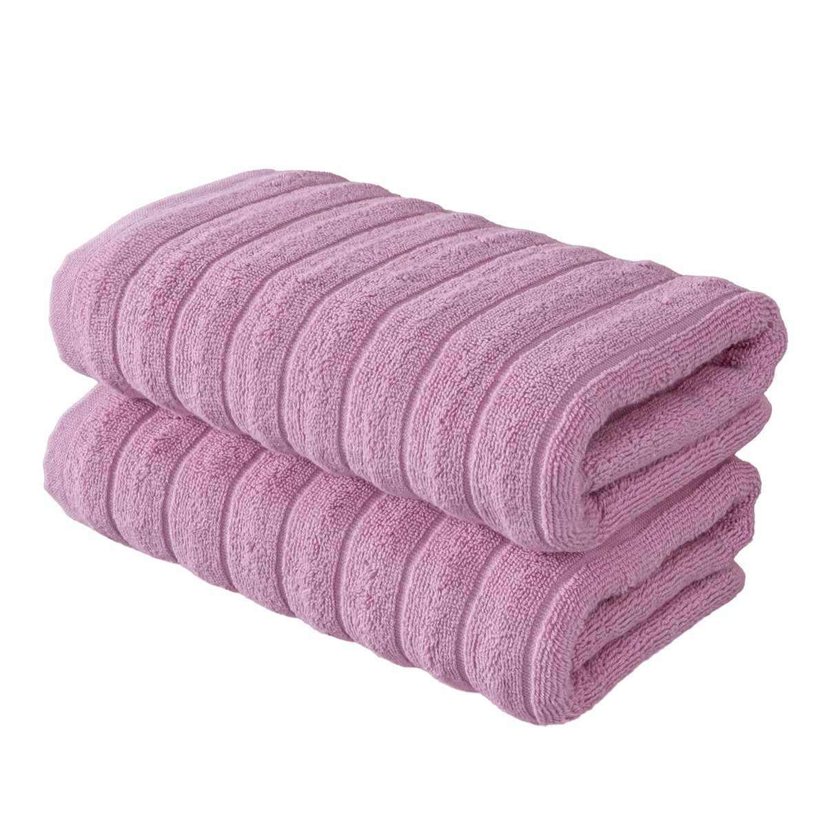 BERIBO Cloud Turkish Towel Set 100% Cotton 620gsm Lavender Fog, 2 Hand Towels