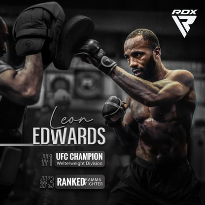 RDX Boxing Pads Curved Focus Mitts, Maya Hide Leather KARA Hook and jab Training Pads, Adjustable Strap Ventilated, MMA Muay Thai Kickboxing Coaching