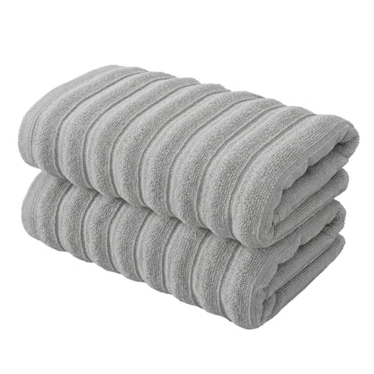 BERIBO Cloud Turkish Towel Set 100% Cotton 620gsm Misty Dove, 2 Hand Towels