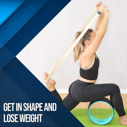 Yoga Wheel 3 Pack - Lose Weight, Get in Shape and Get Fit I 3 pack Yoga Wheel I Home Yoga I Improve Posture