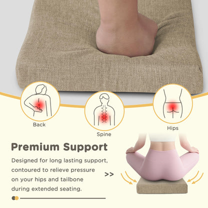 MineCozy Bar Stool Cushions Square 12" x 12" 1 Piece Beige