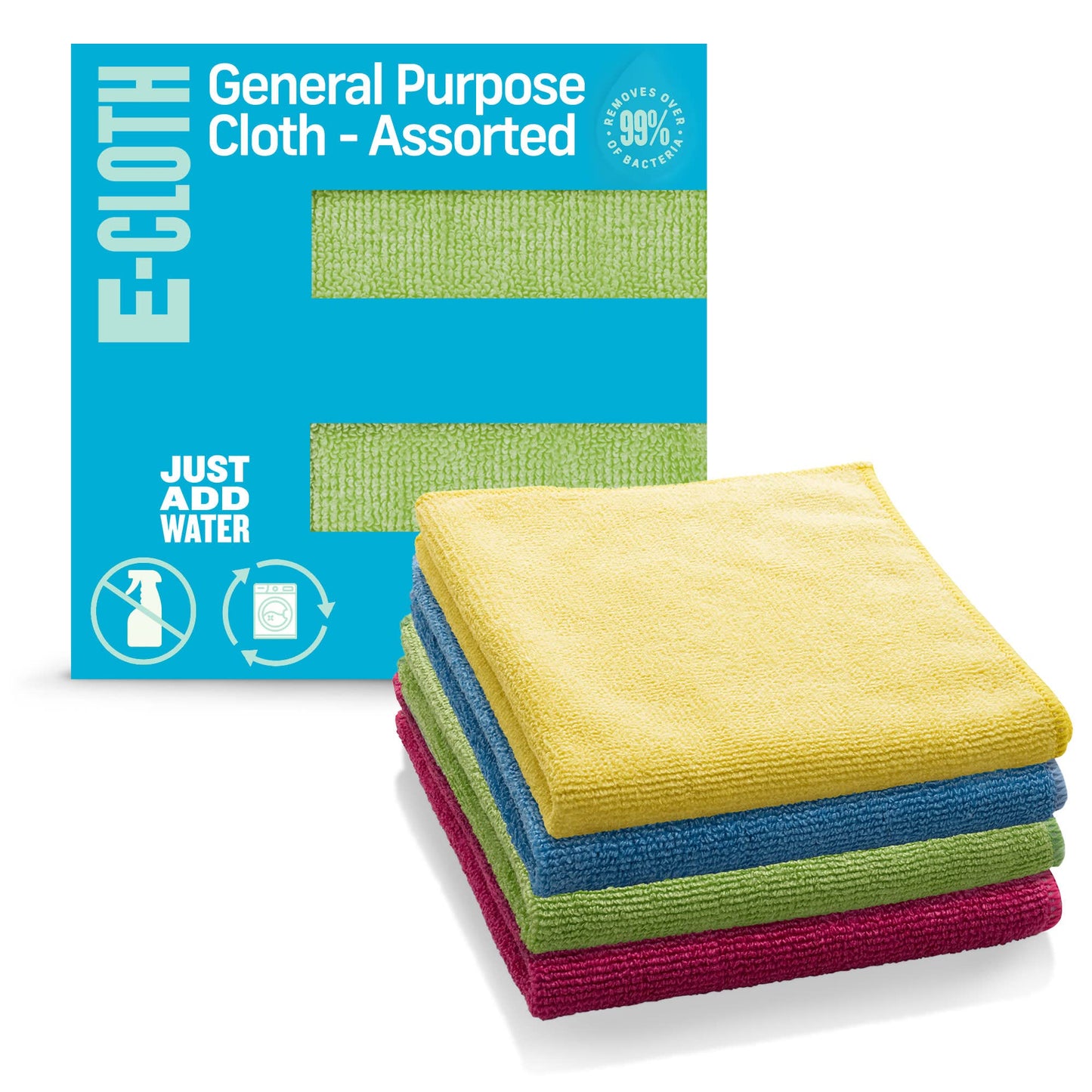 E-Cloth Microfibre Cloth 4-Pack, World's Leading Premium Microfibre Cleaning Cloth, Twice as Durable as Competition, 1 Year Promise, Ideal for