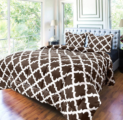 ComfyWell King Size Duvet - Printed Comforter Bedspreads, Coverlets & Sets, 2 Pillowcases Warm and Anti Allergy All Season Coverless Duvet, Throws For