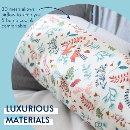PurFlo Breathe Pregnancy Pillow | Revolutionary Fully Breathable Maternity Pillow With Luxurious Soft Jersey Cover | Use as Body Pillow, Leg Pillow,