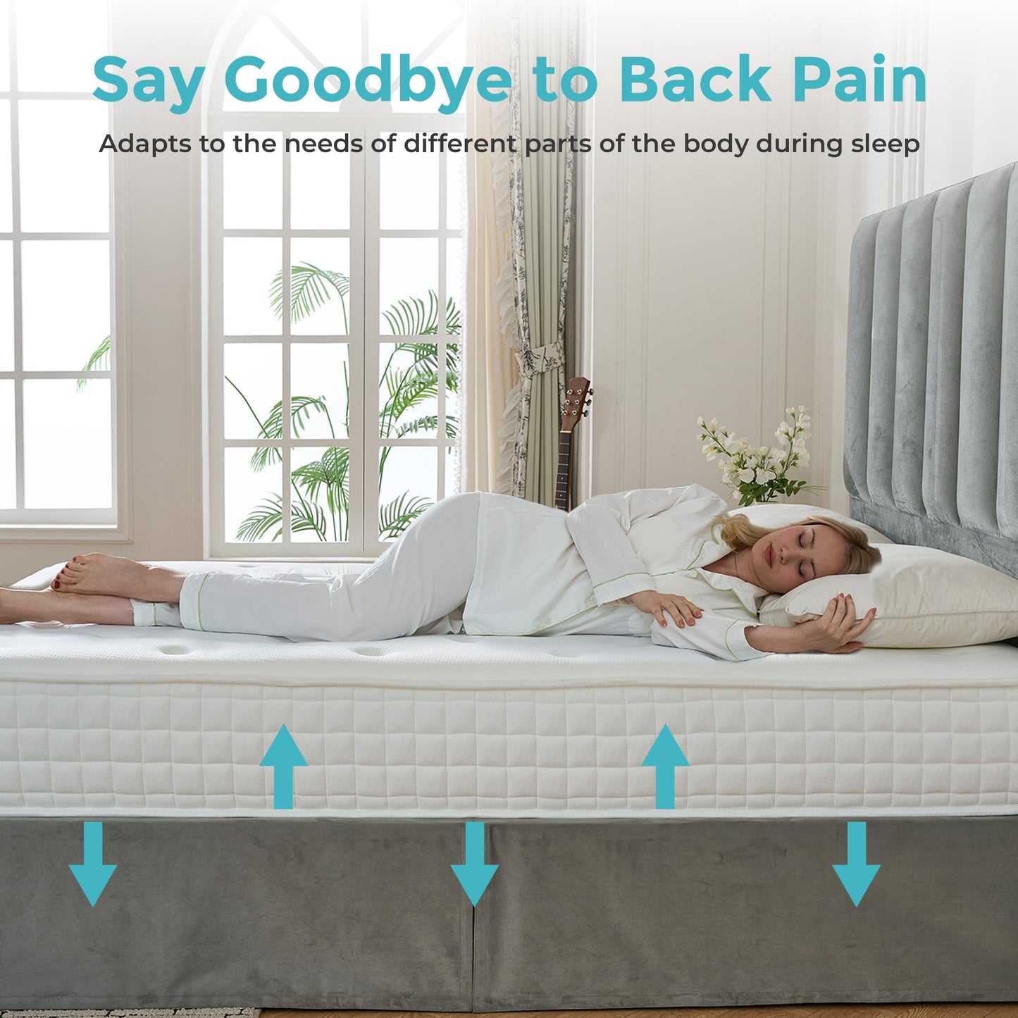 Sana Essentials Small Double Mattress 4FT, 7-Zone Pocket Sprung Foam Support for Comfort, Medium Firm Orthopaedic Design, Motion Isolation