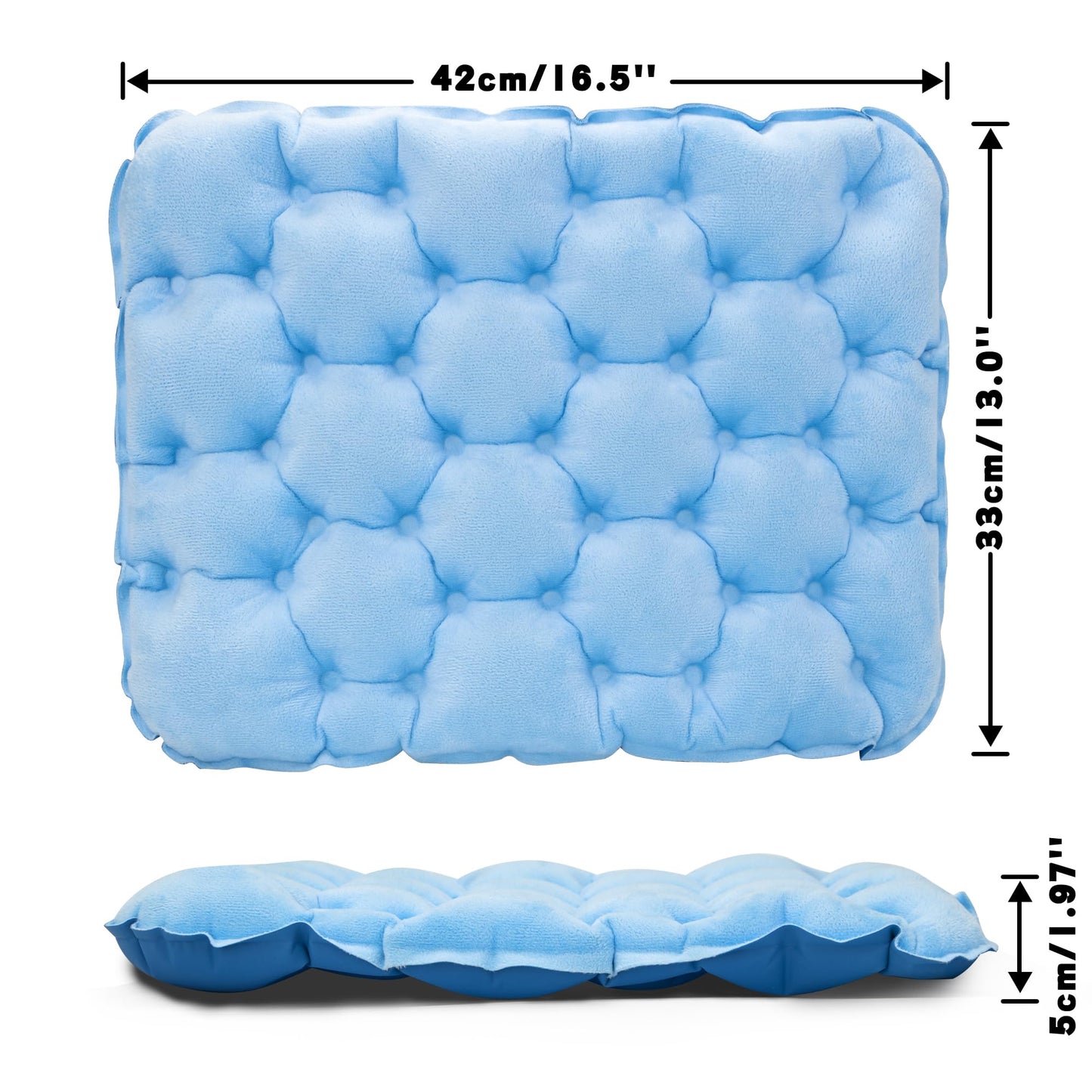 EULANT Velvet Inflatable Cushions to Sit On, Ultralight Flight Seat Cushion, Soft Seat Mat for Stadium Hiking Fishing Concerts Grandstands Lawn Home