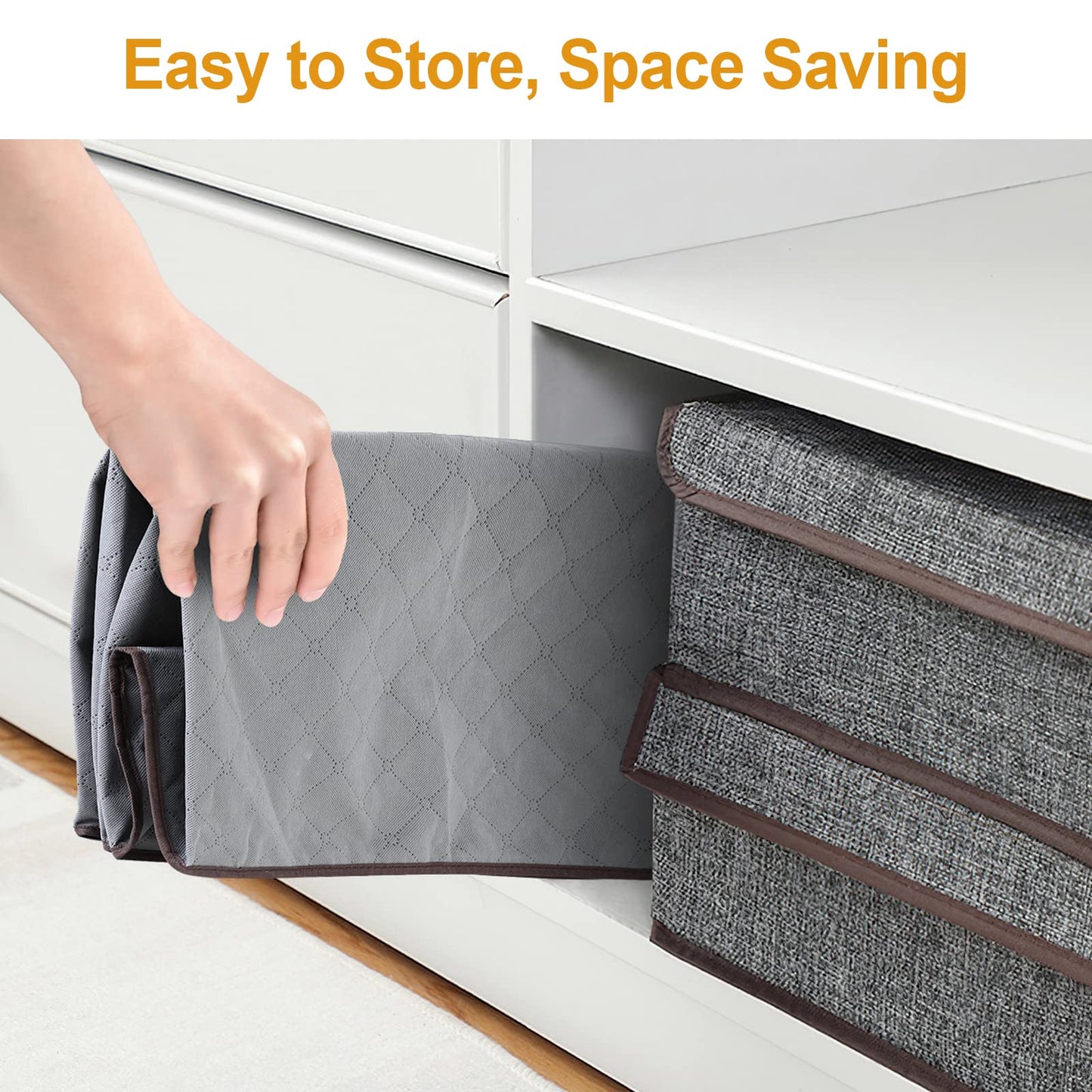 AiQInu Large 90 L Foldable Clothes Storage Bags Pack of 3 with Reinforced Handle, Storage Bags for Duvets, Clothes, Quilts, Pillows, 60 x 44 x 35 cm