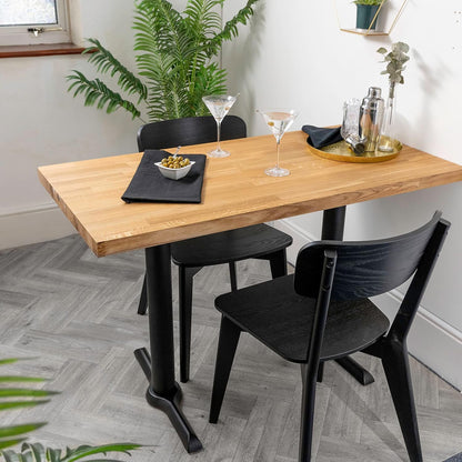domli Solid Wood Oak Table Top | 1200m x 600mm x 27mm | Top Grade European Wooden Large Square Kitchen Dining Tabletop Worktop Desktop Countertop