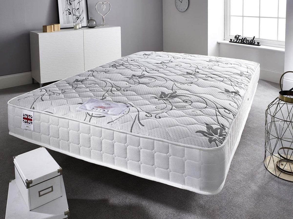 Bed Centre- Ortho Sprung With Memory Foam Quilted Mattress Medium Soft 2ft6 Small Single