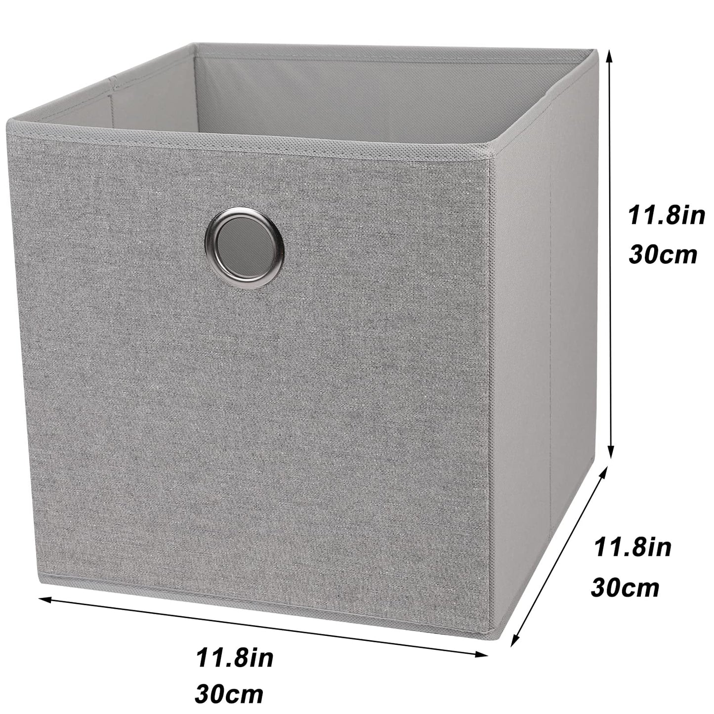 JAKAGO Cubes Storage Boxes 6 Pack, Foldable Storage Cube 30 x 30 x 30 cm
