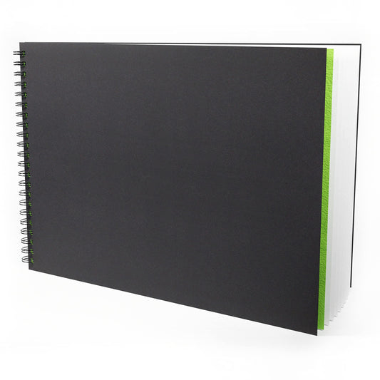 Artgecko Mixed Media Sketch Book A3 Landscape - 80 Pages (40 Sheets) 150gsm White Cartridge Paper