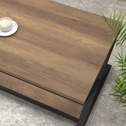 HSH Coffee Table for living room coffee tables Storage 100cm Light Oak