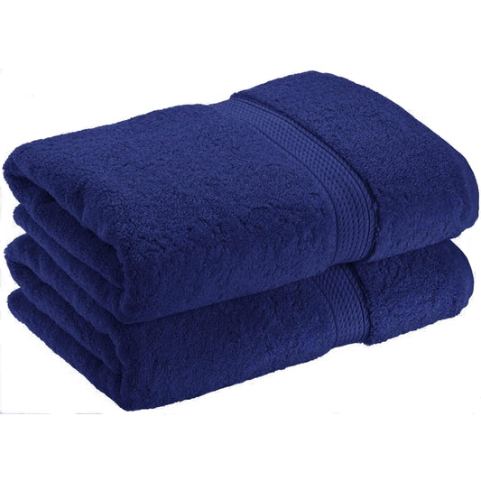 NAUSHA 2 x Super Large Bath Sheets Towels (80 x 140cm) 100% Egyptian Cotton 600 GSM
