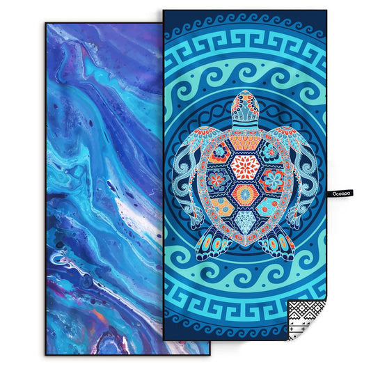 OCOOPA 2 Pack Beach Towel Microfiber, Extra Large 178cm*80cm Oversized Travel Towel- Quick Dry, Sand Free, Compact, Lightweight-Beach Accessories