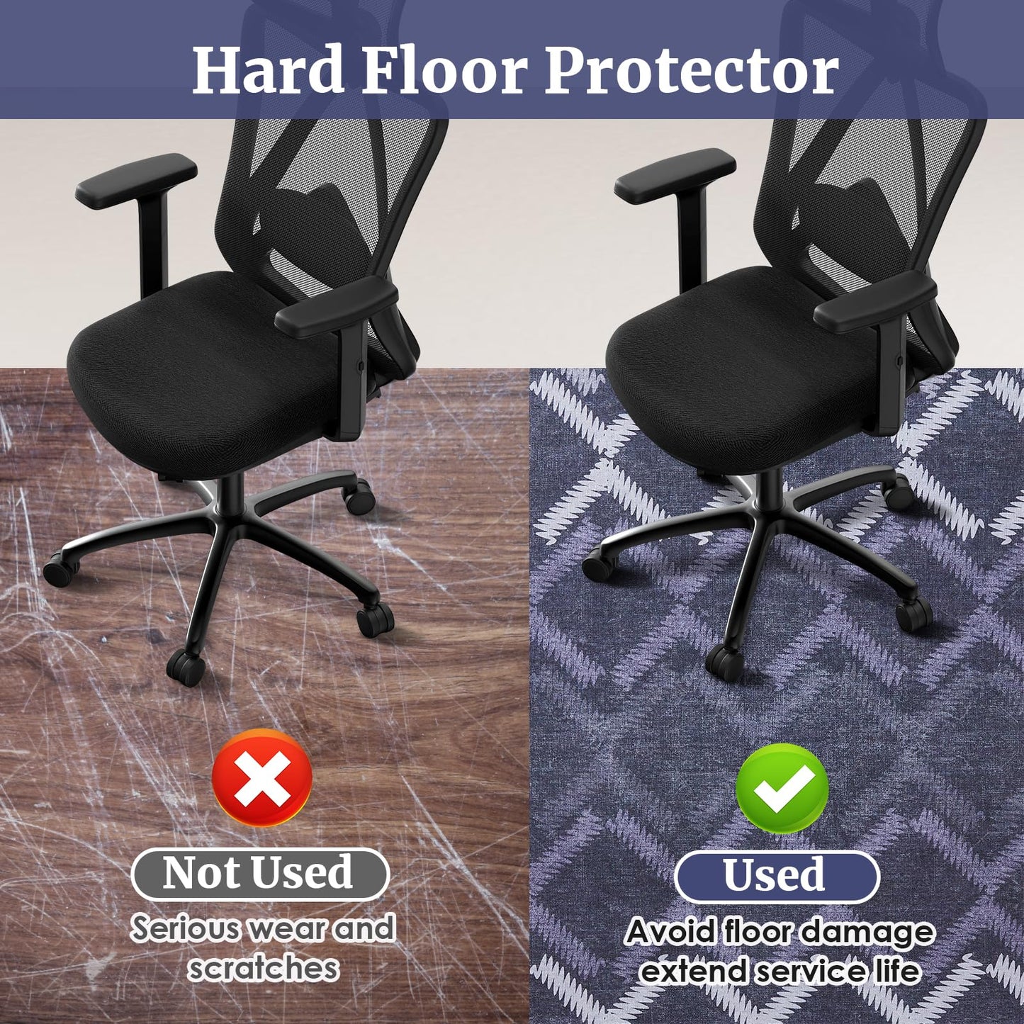 Office Chair Mat,90x120cm Office Chair Mat For Hardwood Floor, for Home