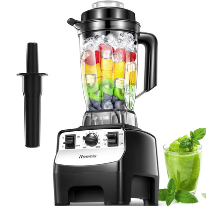 Smoothie Maker, 2000W Food Blender with 10 Speeds Control, 2L BPA Free Tritan Container, 8 Titanium Stainless Steel Blade for Liquidisers, Milkshake,
