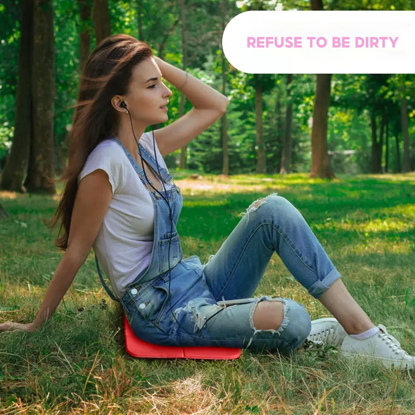 SJDOFU 4PCS Moistureproof Foldable Outdoor Seat Cushion