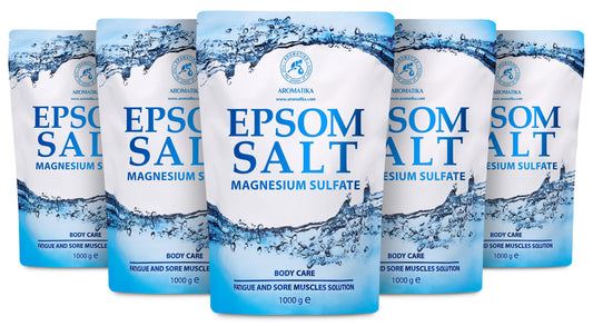 Epsom Bath Salt 5kg - 100% Pure & Natural Epsom Salt - Concentrated Magnesium Sulphate - Soothing & Relieves Sore Muscles - Relaxation & Detoxifying -