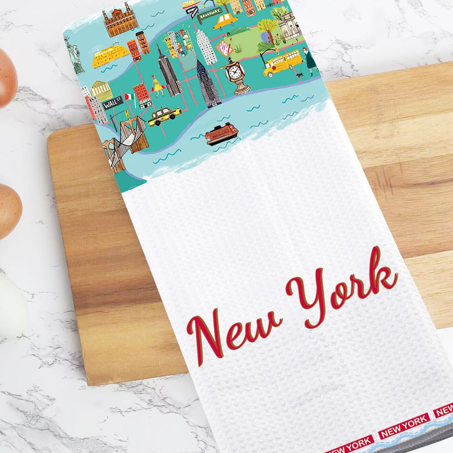 AKTAP New York Kitchen Towel New-York Themed Gifts New Yorks Kitchen Decor New York's City Hand Towel NewYork Souvenirs Gifts
