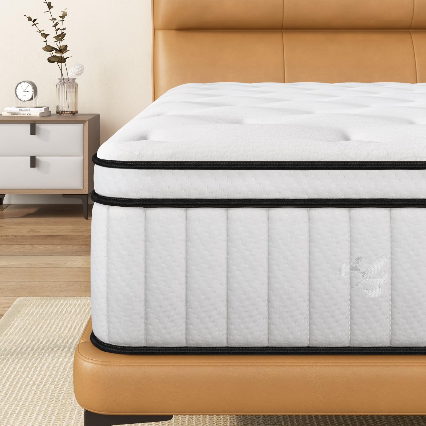 SogesPower 5FT Single Mattress, Memory Foam Mattress, Hybrid Mattress, Bed Mattress, Breathable Knitted Fabric, Gel Memory Foam
