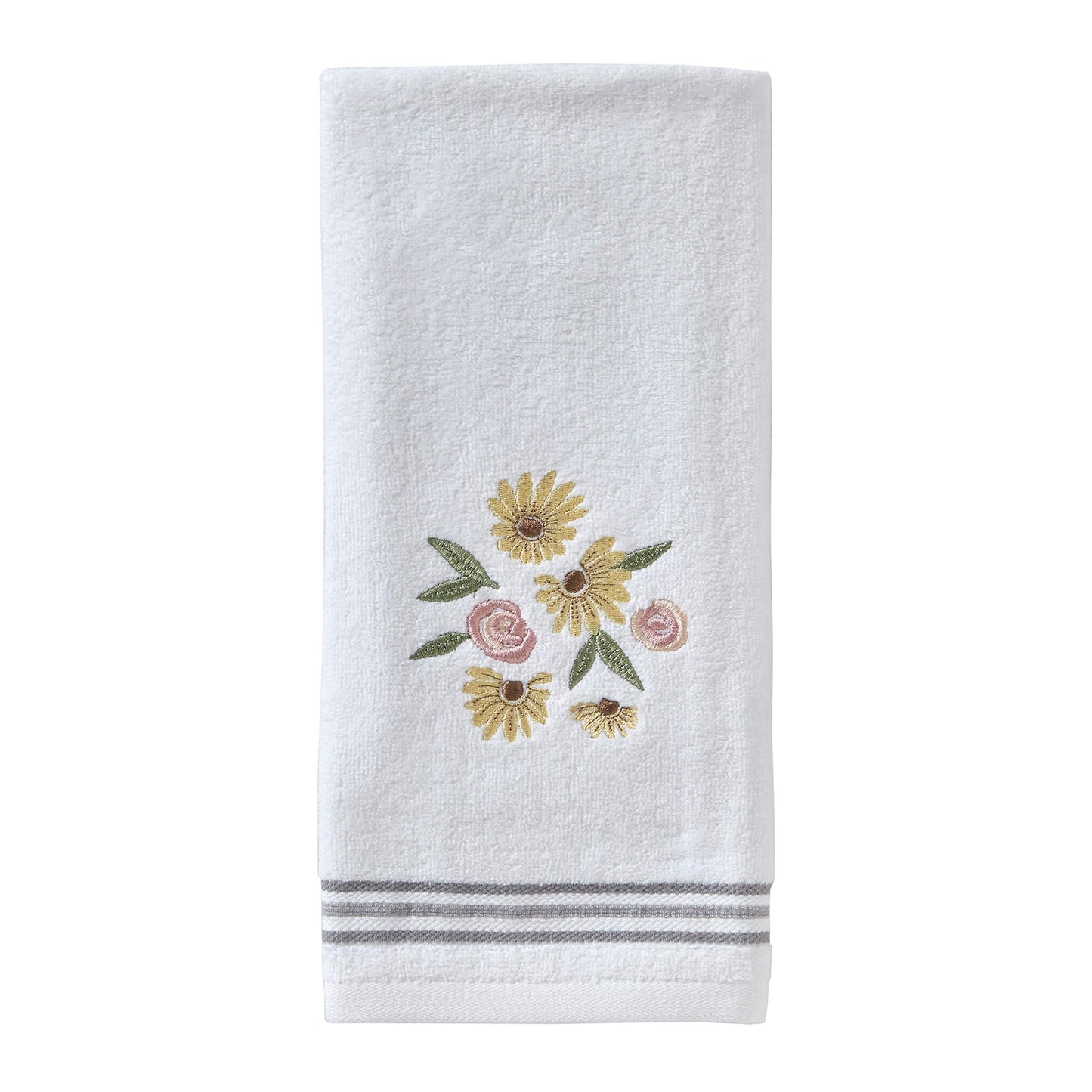SKL Home HandTowelSet, Cotton, White, 16x25